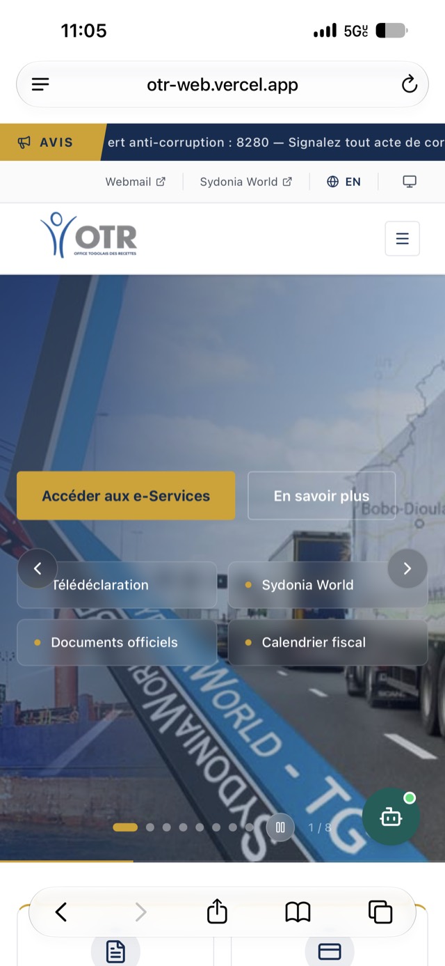 OTR Web screenshot