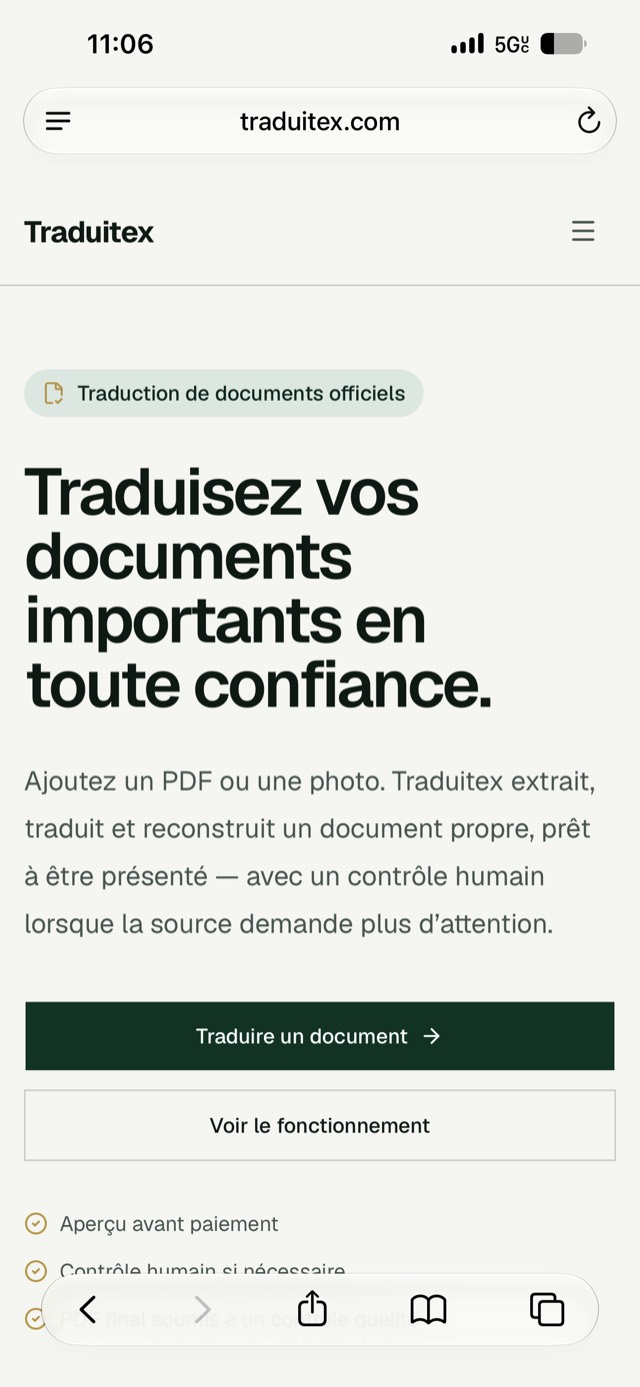 Traduitex screenshot