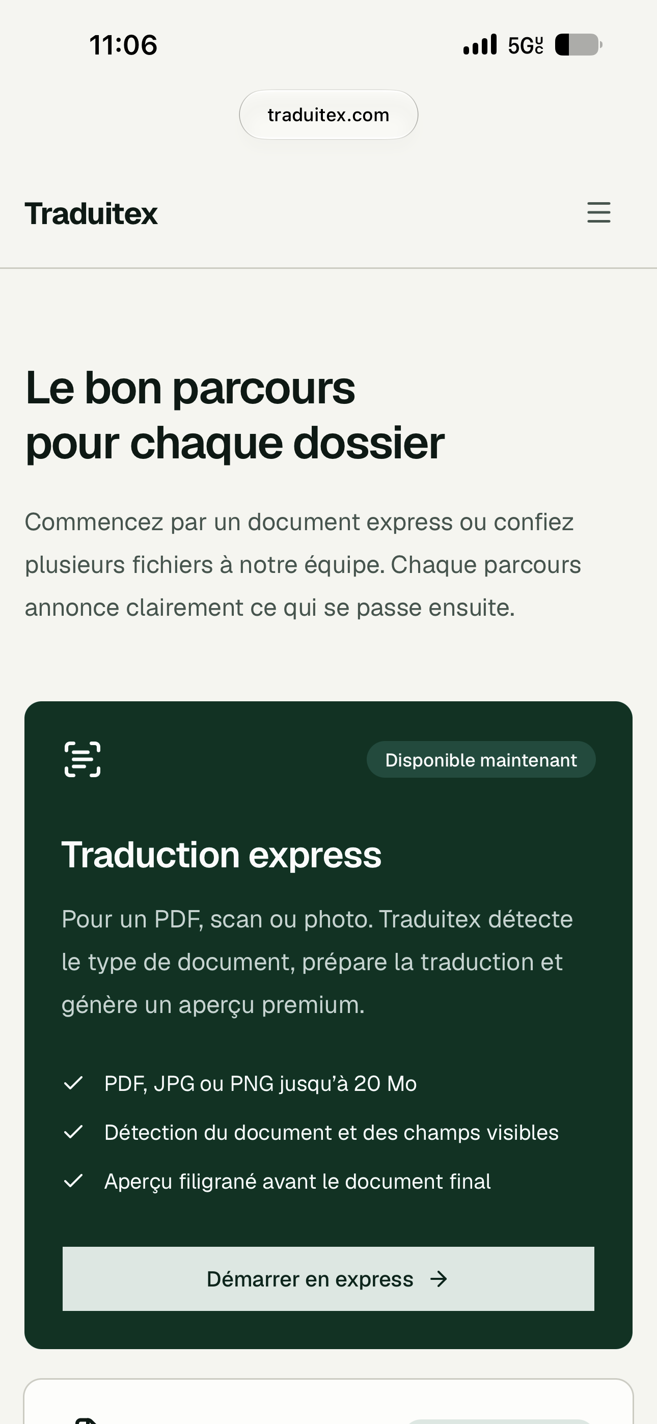 Traduitex screenshot 2